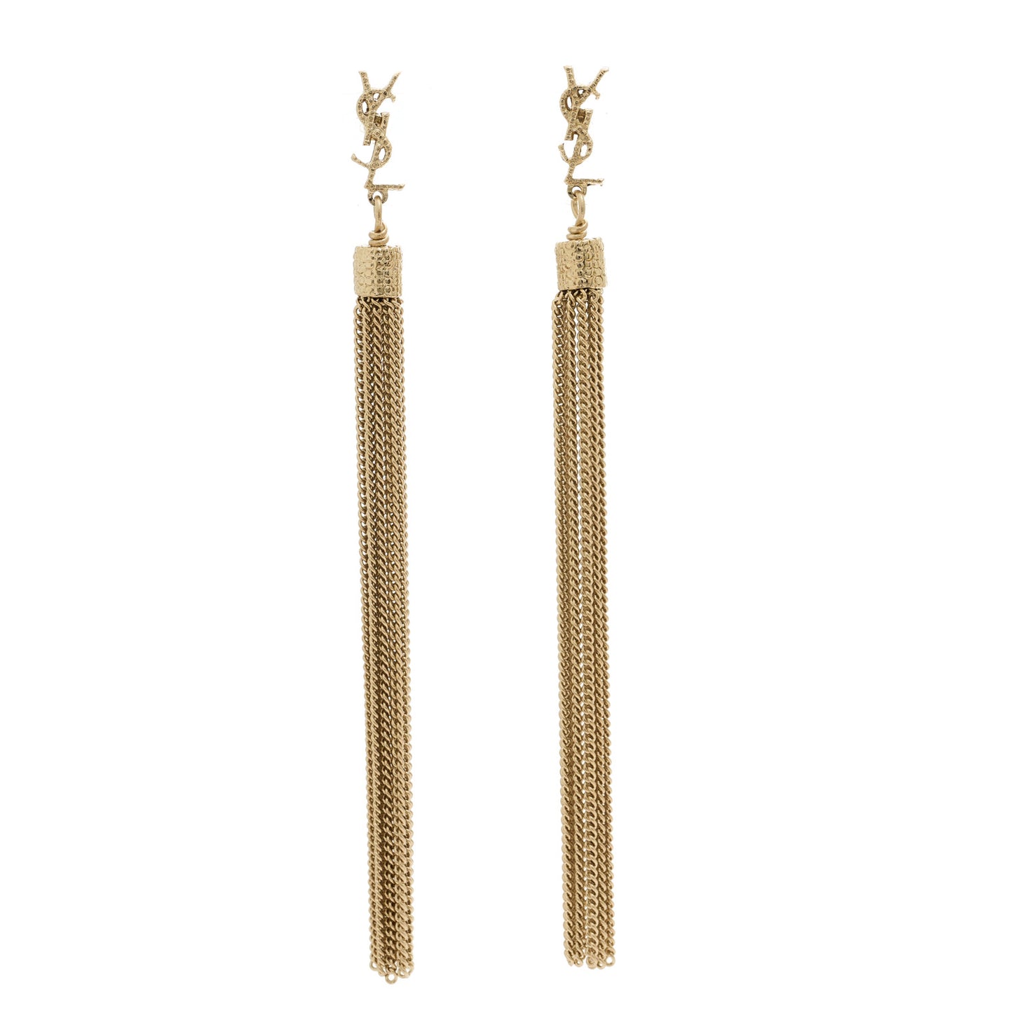 Metal Monogram Loulou Tassel Earrings Gold