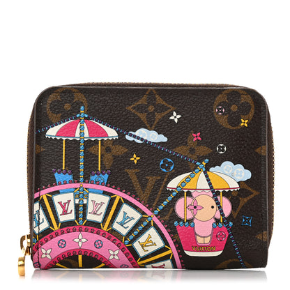 Louis Vuitton Monogram 2020 Christmas Animation Big Wheel Zippy Coin Purse Rose Ballerine 1 of 7