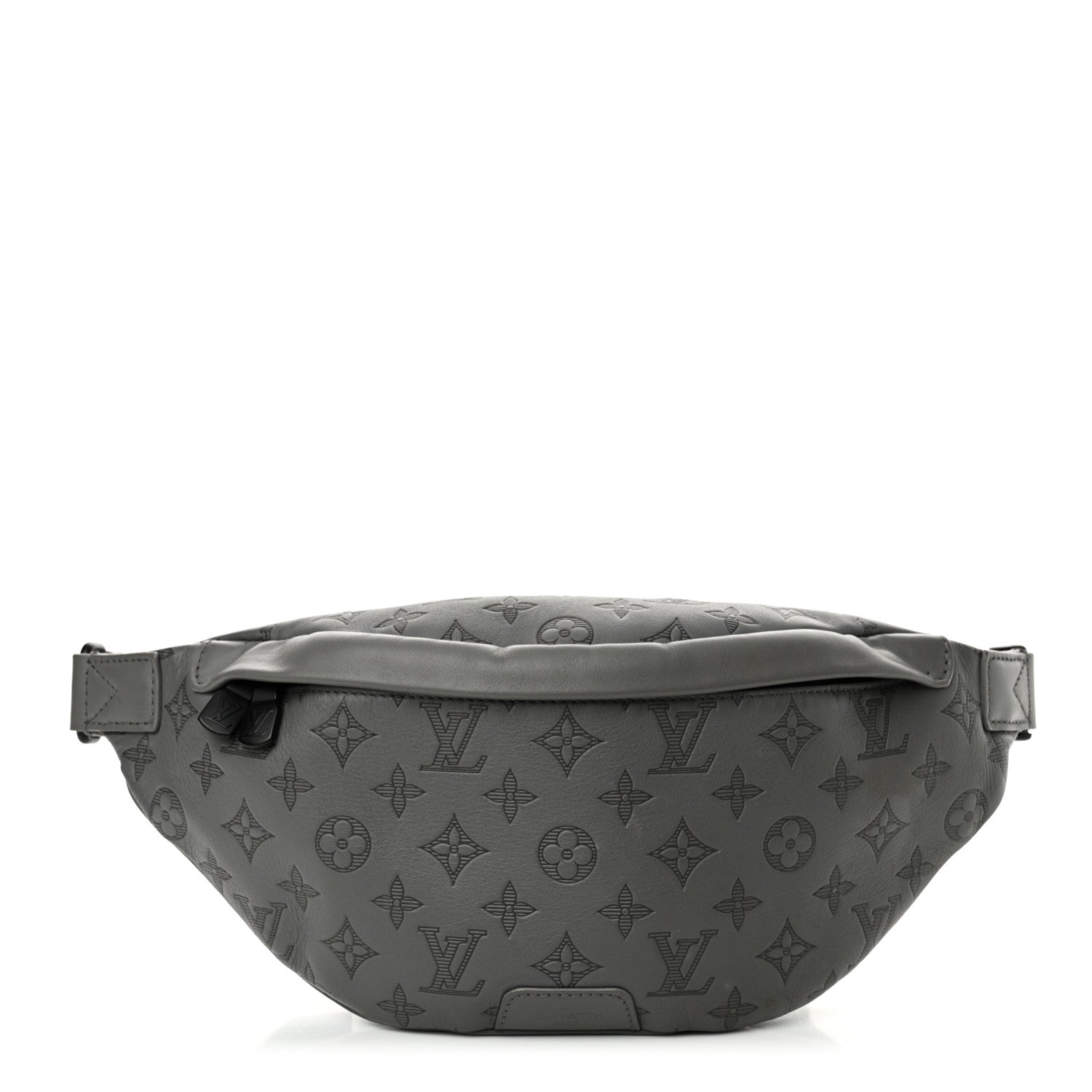 Louis Vuitton Calfskin Monogram Shadow Discovery Bumbag PM Gray 1 of 10