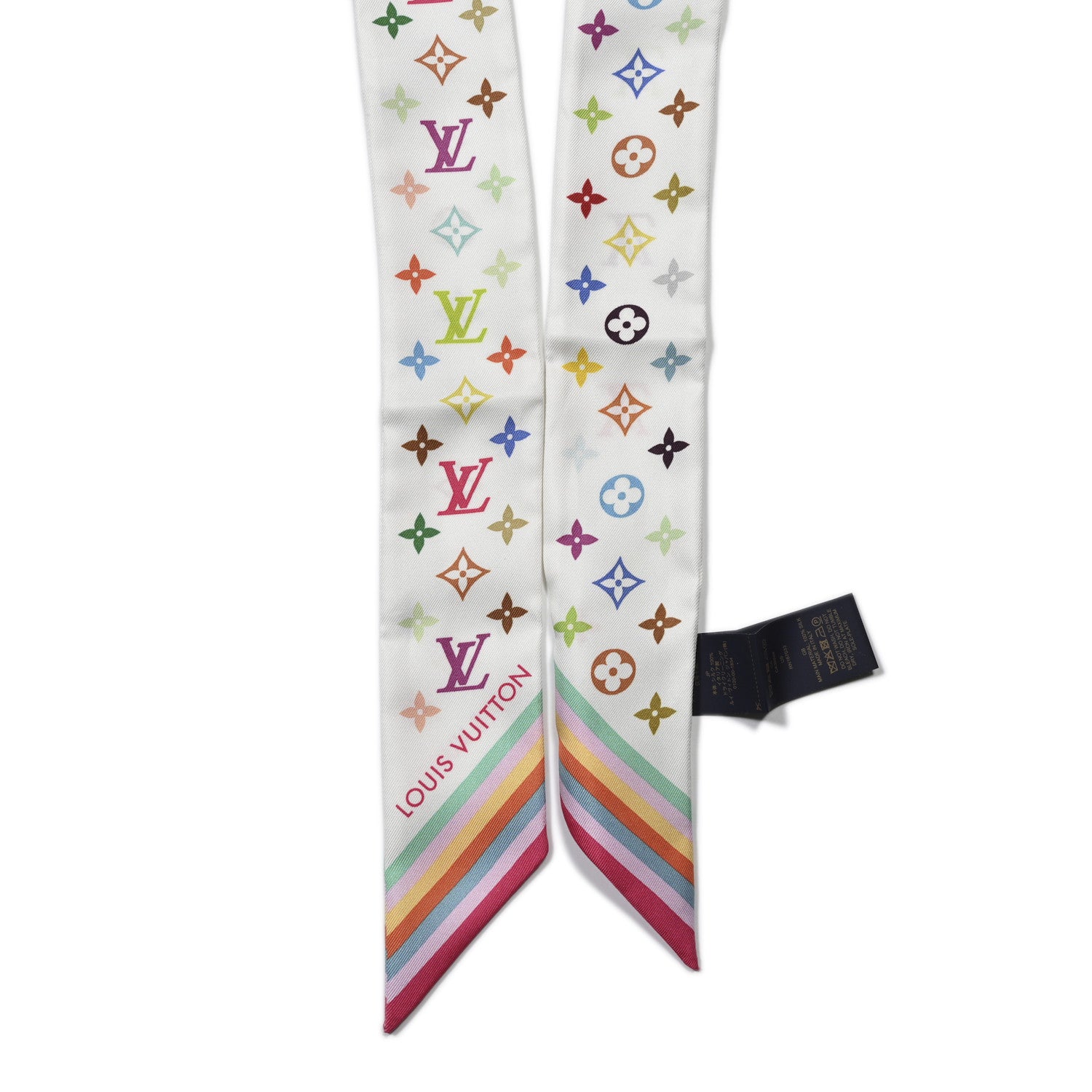 Louis Vuitton LV X TM Silk Monogram Multicolor BB Bandeau White 2 of 4