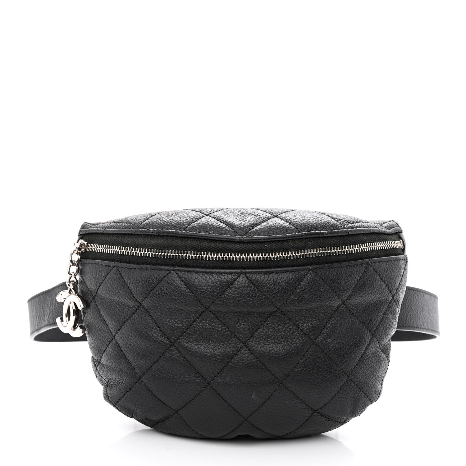 Chanel Grained Calfskin Quilted Waist Belt Bag Black 1 of 11