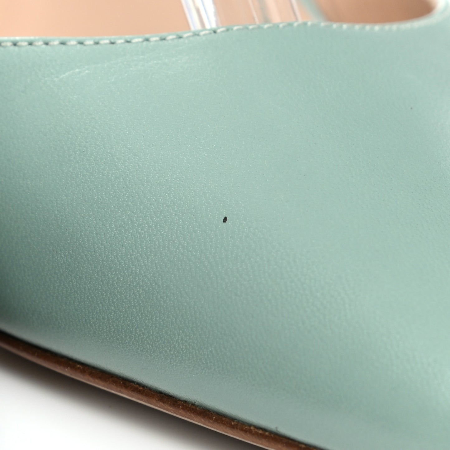 Nappa Rockstud Cross Strap Slingback 90mm Pumps 37 Morning Dew Poudre