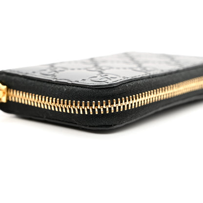 Gucci Guccissima Zip Around Card Case Black 8 of 9