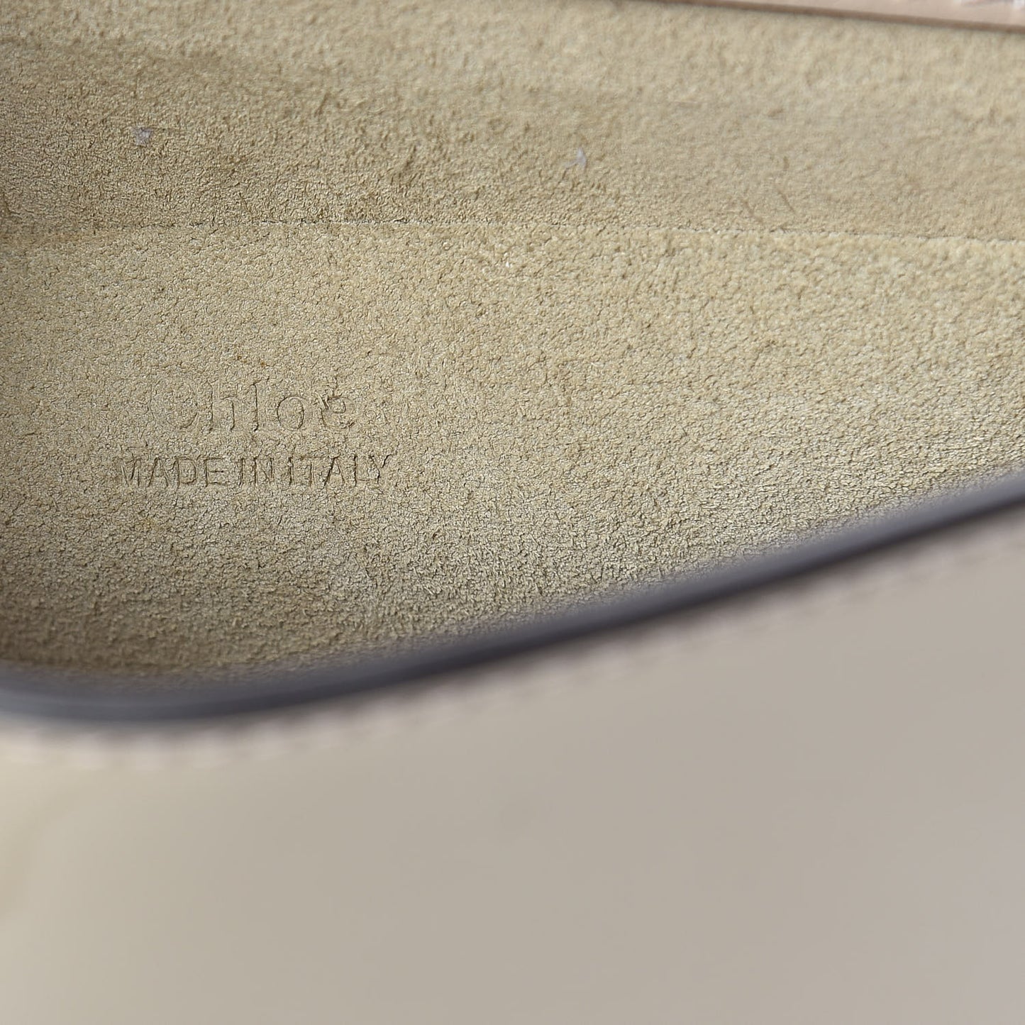 Patent Suede Small Nile Bracelet Bag Off White