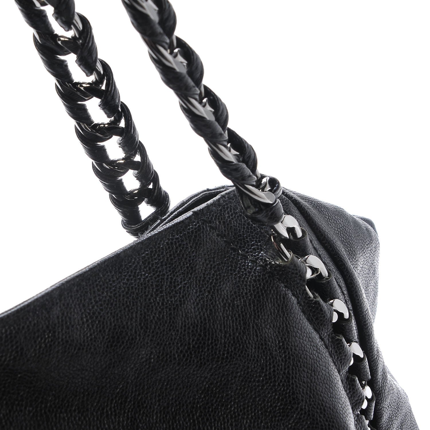 Chanel Glazed Caviar East West Modern Chain Tote Black 10 of 10