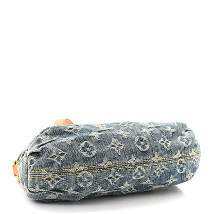 Louis Vuitton Monogram Denim Mini Pleaty Blue 4 of 12