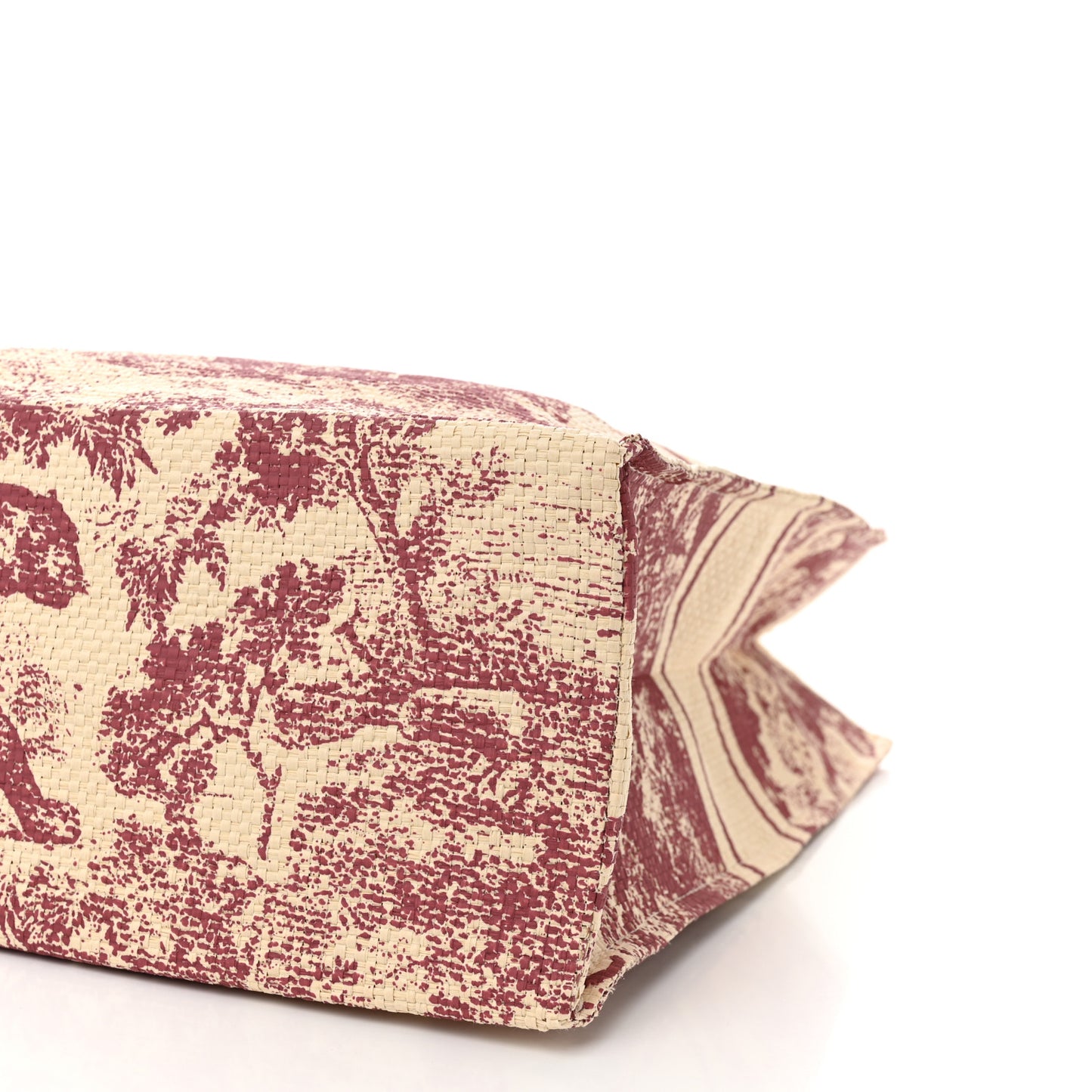 Straw Dioriviera Tote Red