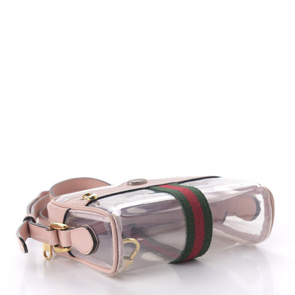 Gucci Vinyl Web Mini Ophidia Transparent Shoulder Bag Perfect Pink 4 of 10