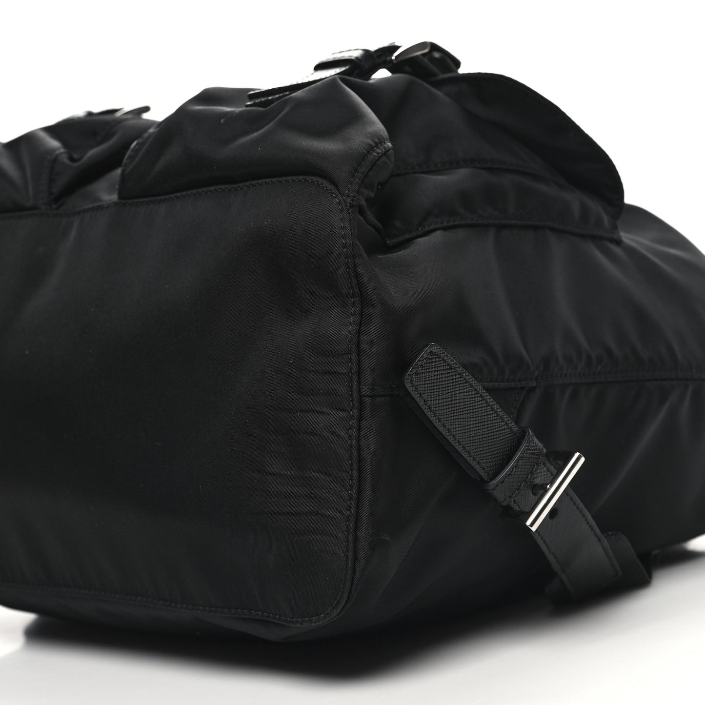 Re-Nylon Saffiano Medium Backpack Black