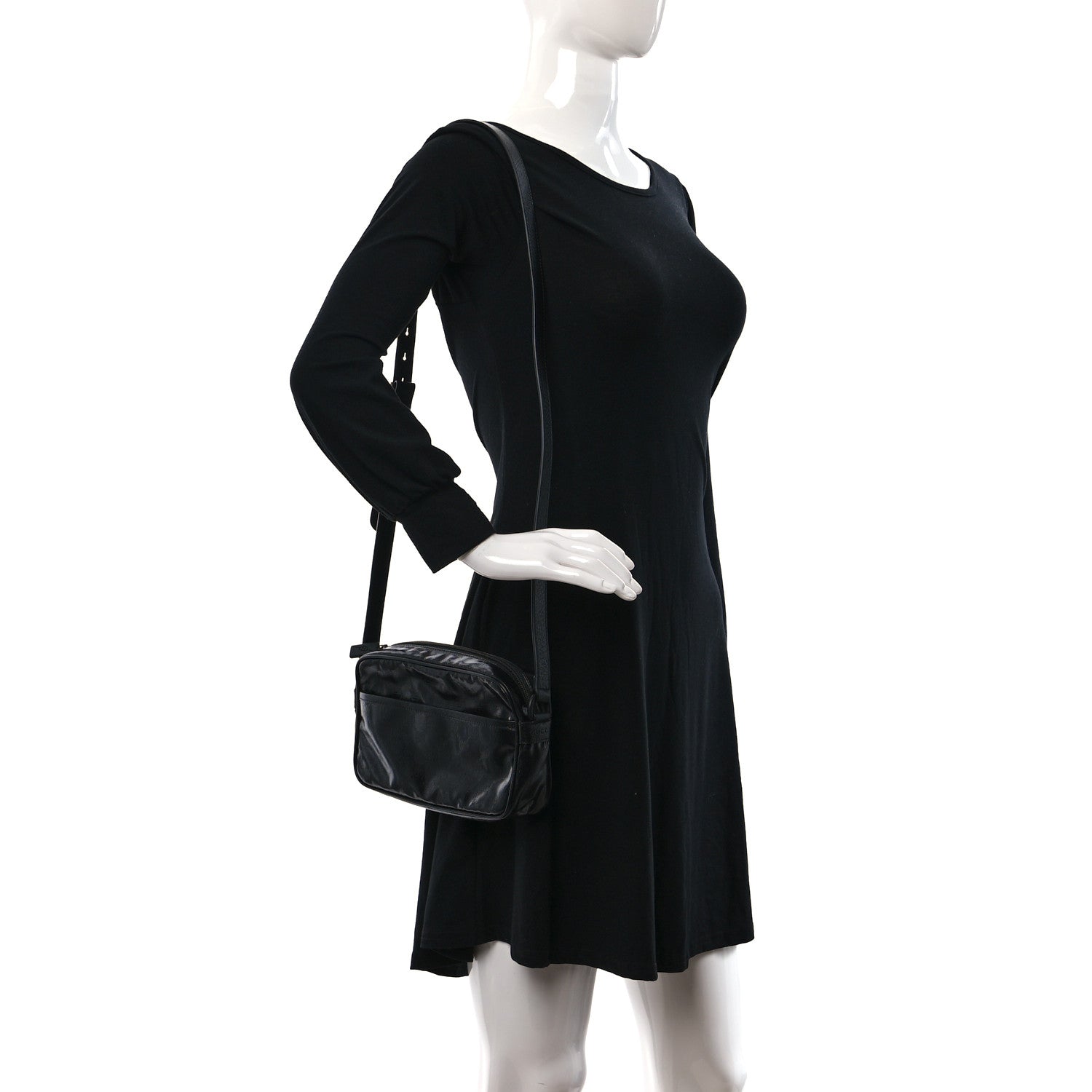 Gucci GG Crystal Monogram Mini Shoulder Bag Black 2 of 9