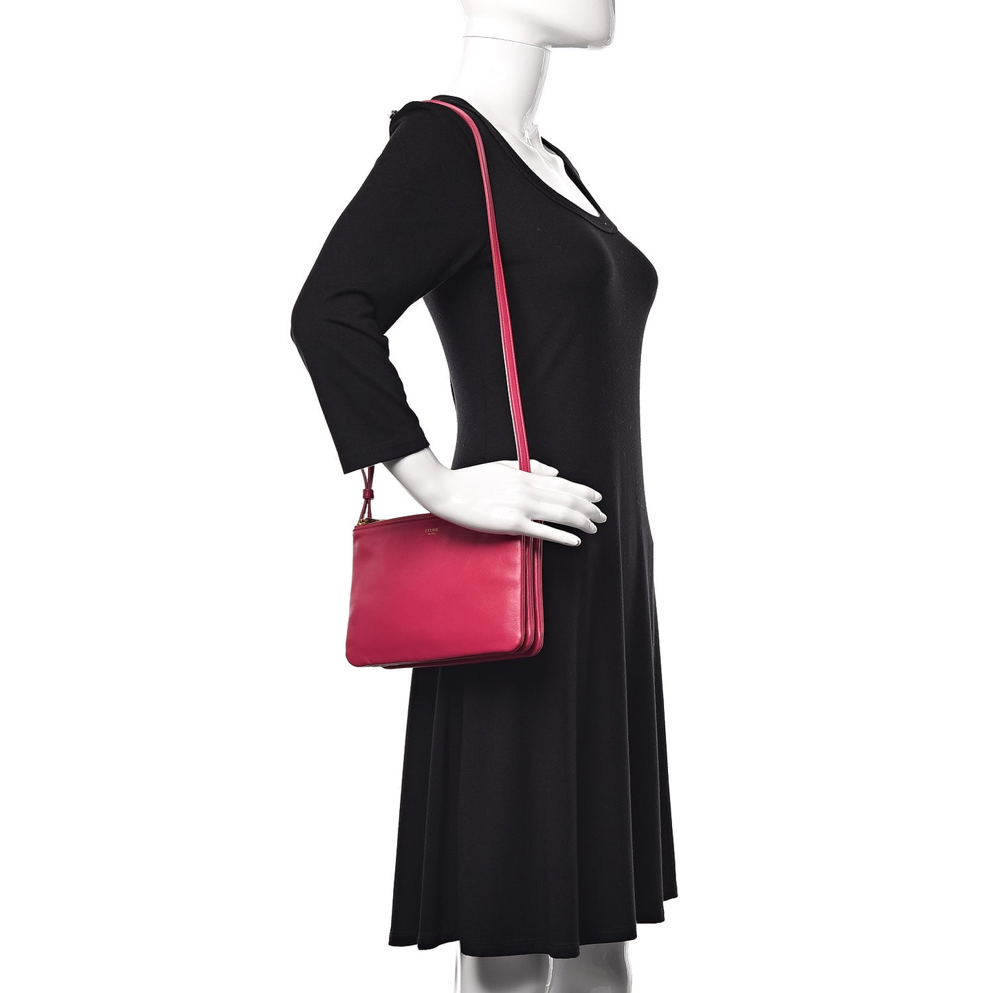 Lambskin Small Trio Crossbody Bag Pink