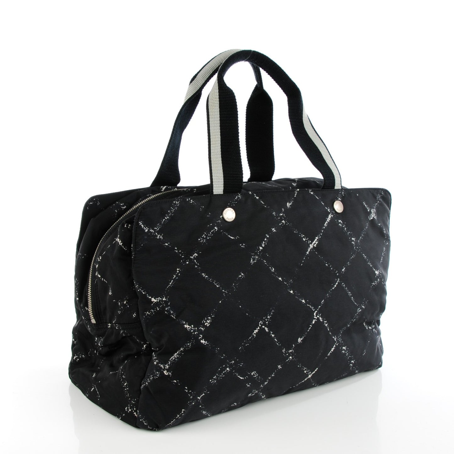 Nylon Travel Duffel Bag Black