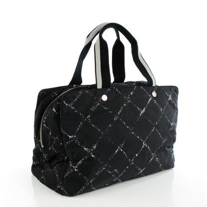 Chanel Nylon Travel Duffel Bag Black 2 of 8