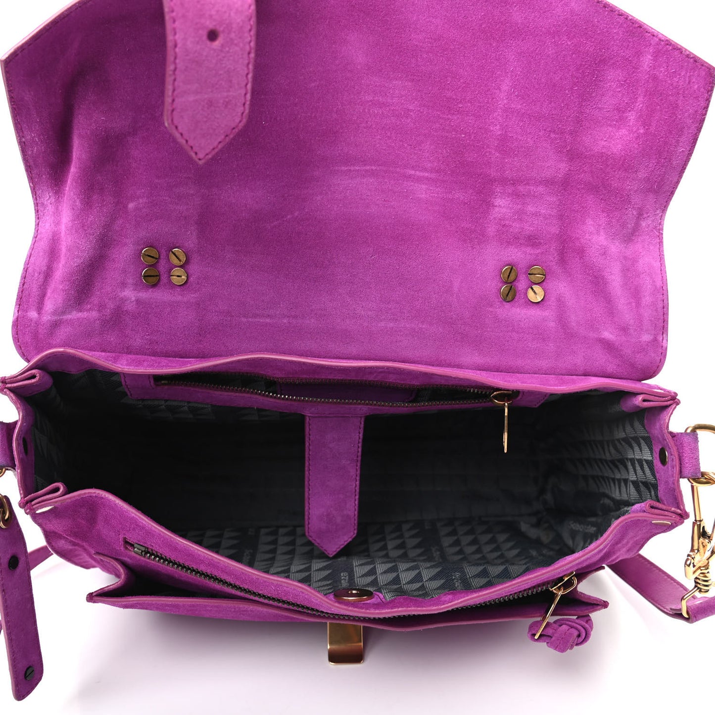 Suede Medium PS1 Satchel Grape