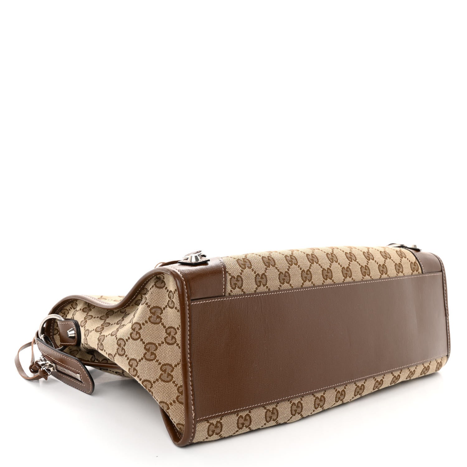 Balenciaga X GUCCI GG Monogram Azalea Calfskin Neo Classic Silver Hardware Medium City Beige Ebony Brown Sugar 4 of 9