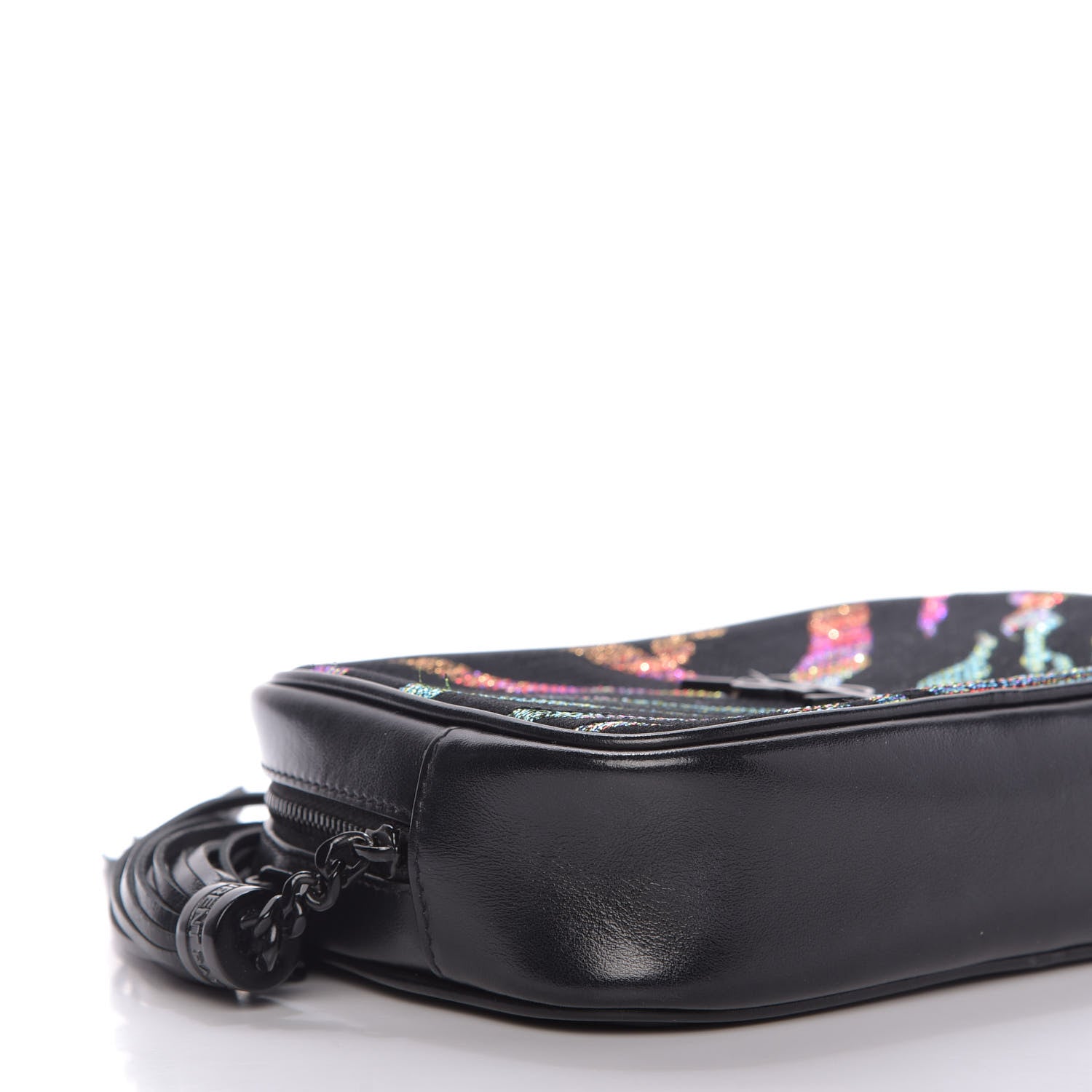 Saint Laurent Canvas Calfskin Metallic Tiger Print Monogram Lou Camera Bag Multicolor 6 of 9