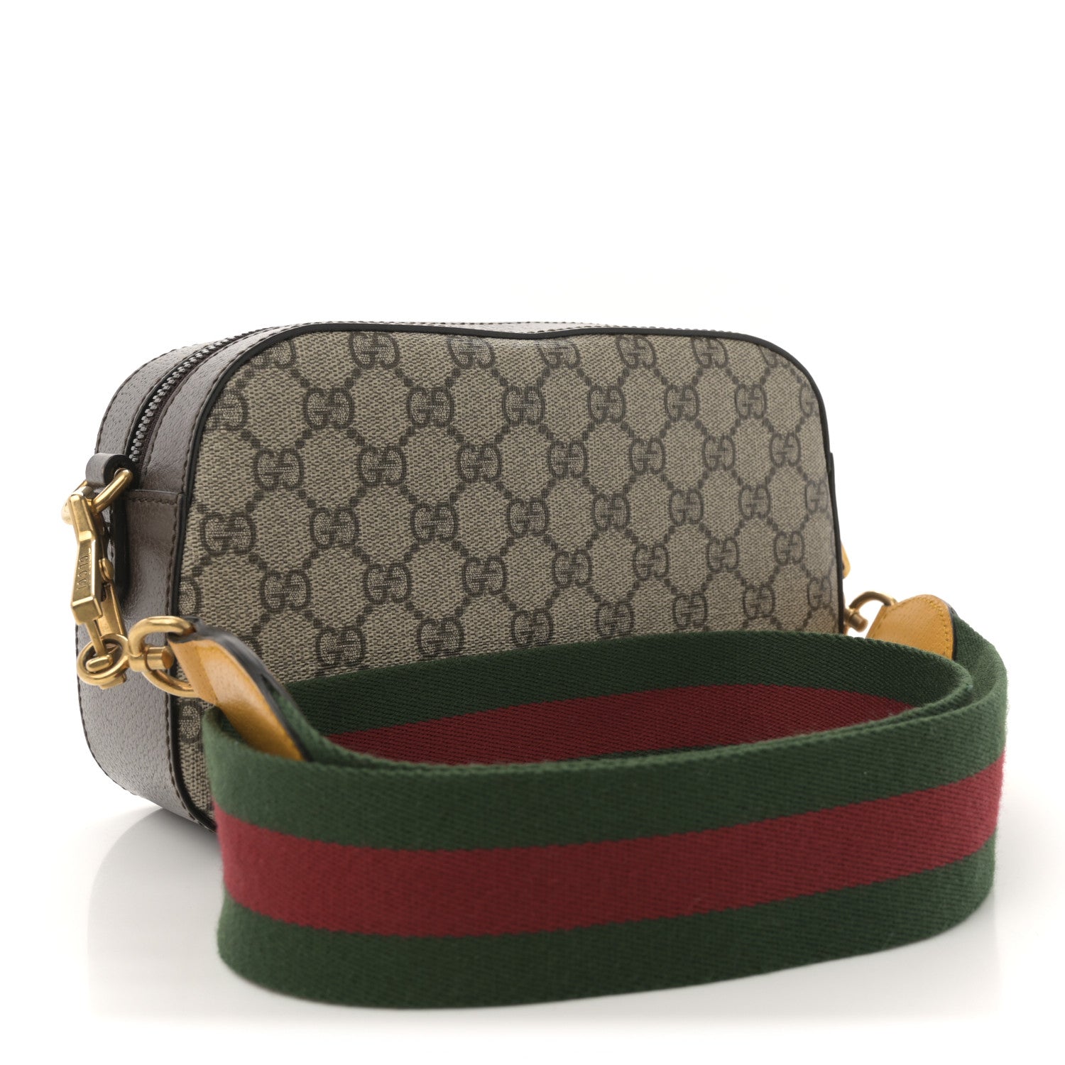Gucci GG Supreme Monogram Web Neo Vintage Shoulder Bag Beige New Acero Crop 3 of 13