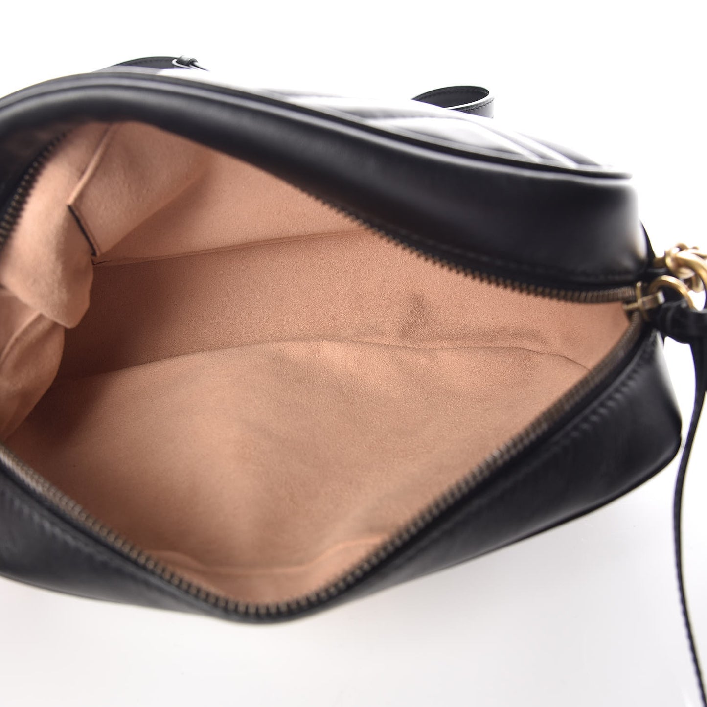 Calfskin Matelasse Small GG Marmont Chain Shoulder Bag Black