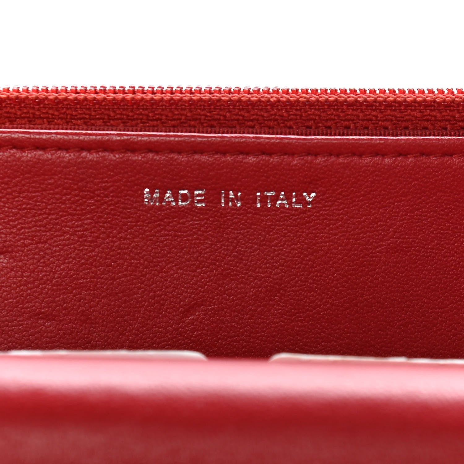 Chanel Lambskin Quilted Boy Wallet On Chain WOC Red 8 of 11
