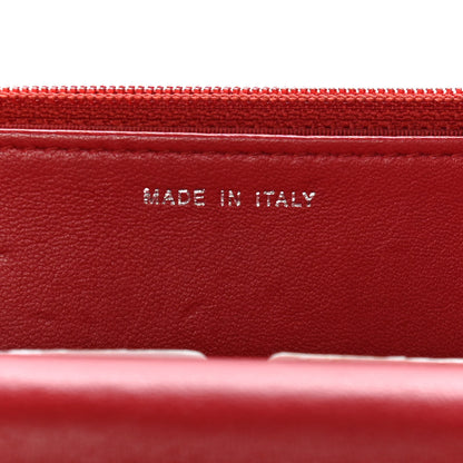 Chanel Lambskin Quilted Boy Wallet On Chain WOC Red 8 of 11