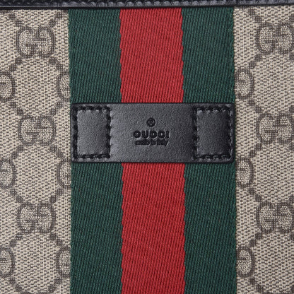 Gucci GG Supreme Monogram Web Messenger Bag Black 7 of 10