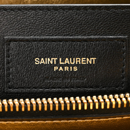 Saint Laurent Metallic Calfskin Y Quilted Small Loulou Monogram Chain Satchel Gold 6 of 12