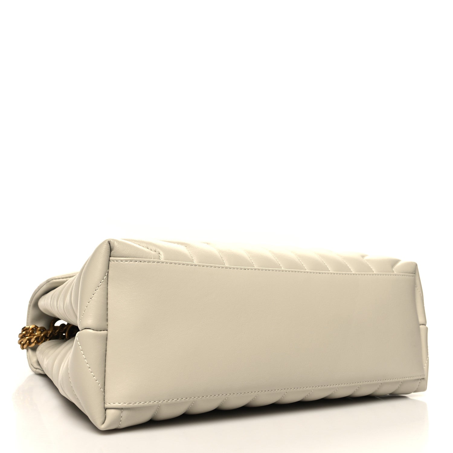Saint Laurent Calfskin Y Quilted Monogram Medium Loulou Chain Satchel Crema Soft 4 of 12