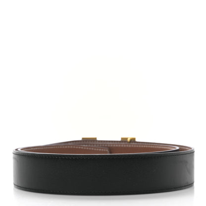 Hermes Box Togo 32mm H Belt 85 34 Black Gold 2 of 4