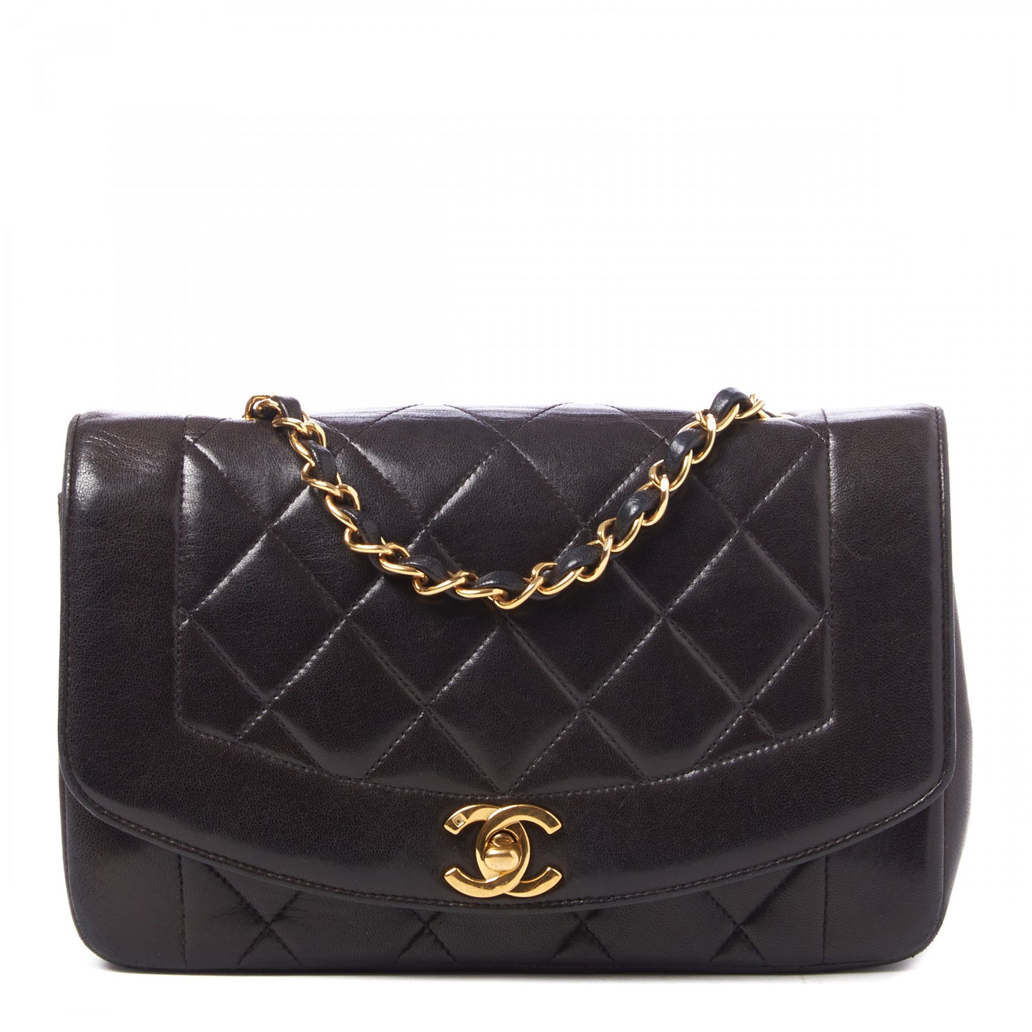 Lambskin Quilted Small Single Flap Black