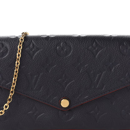 Louis Vuitton Empreinte Pochette Felicie Chain Wallet Marine Rouge 9 of 10