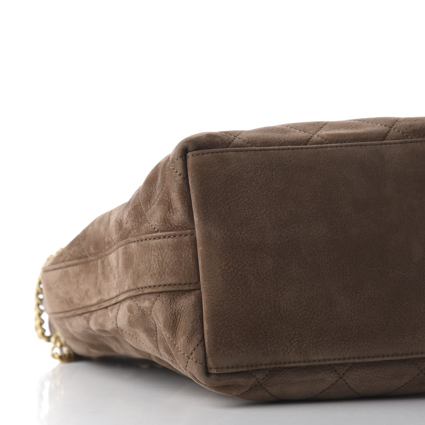 Suede Calfskin Small On My Shoulder Drawstring Bag Brown