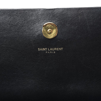 Saint Laurent Suede Medium Classic Monogram Kate Tassel Satchel Black 6 of 13