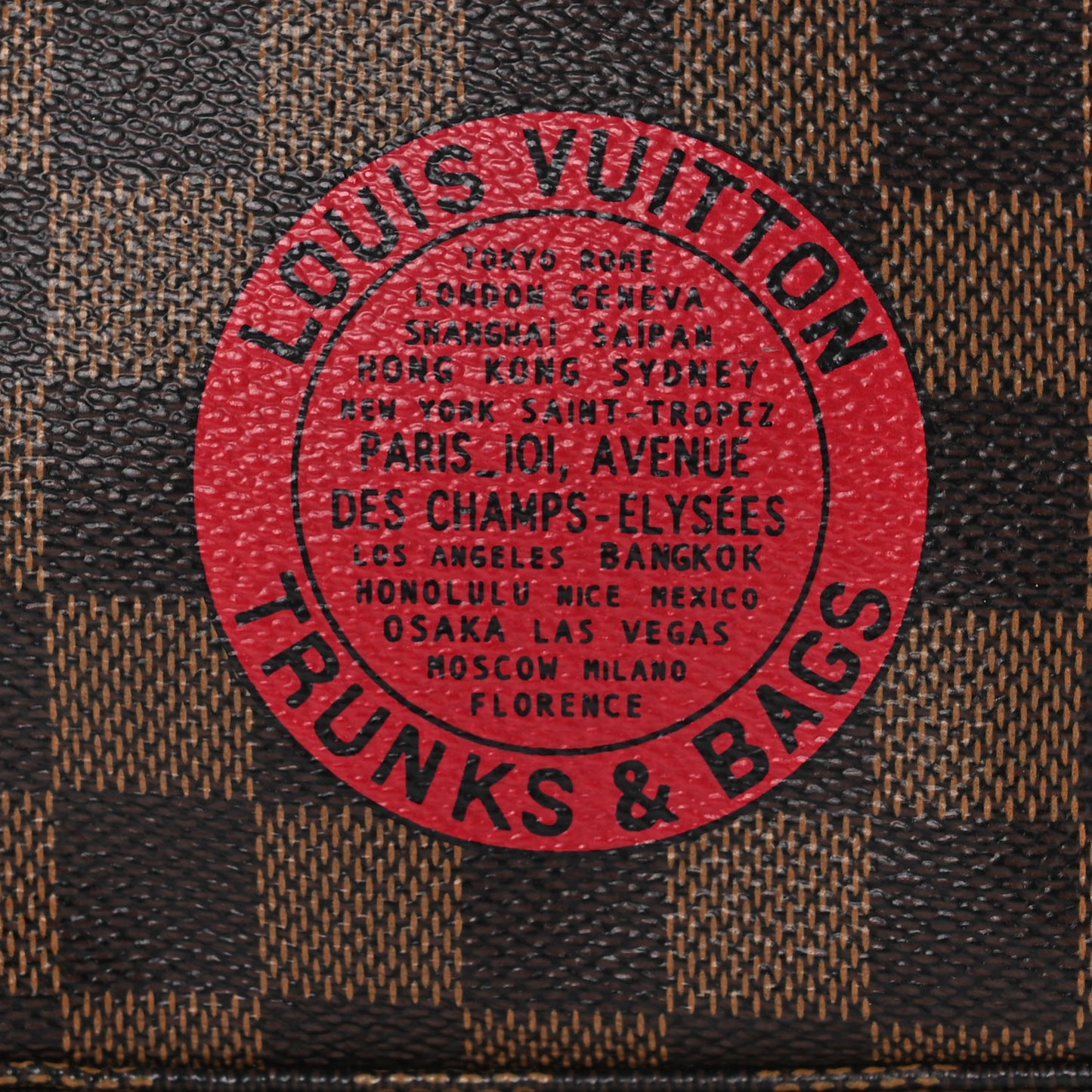 Damier Ebene Complice Trunks and Bags Mini Pochette Accessories Red