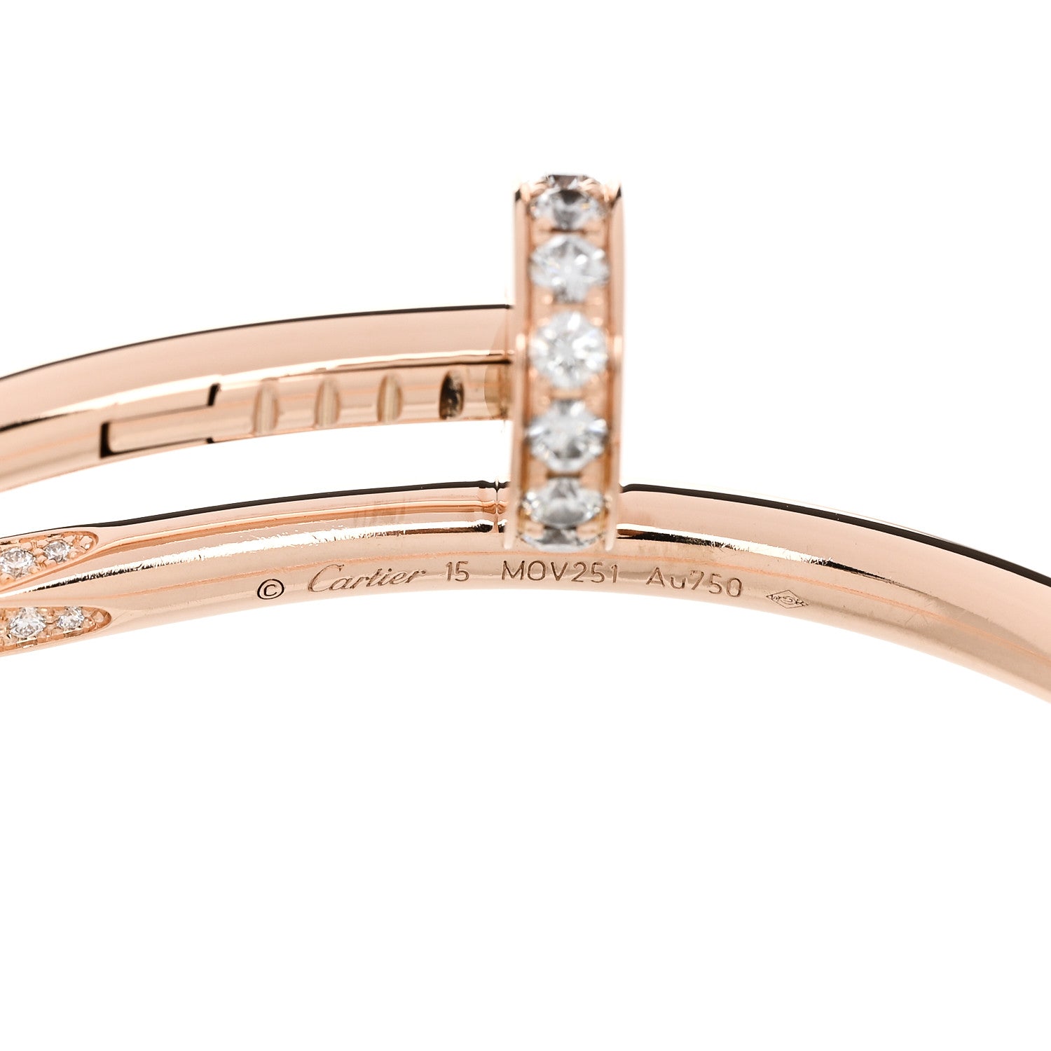 Cartier 18K Pink Gold Diamond Juste Un Clou Bracelet 15 4 of 4