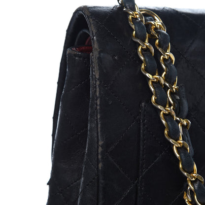Chanel Lambskin Quilted Medium Double Flap Black 15 of 19