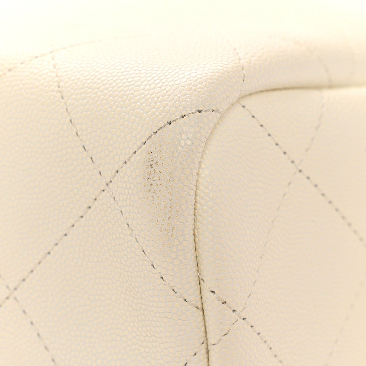 Chanel Caviar Stitched Large Shopping Tote White 13 of 14