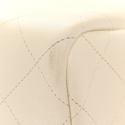 Chanel Caviar Stitched Large Shopping Tote White 13 of 14