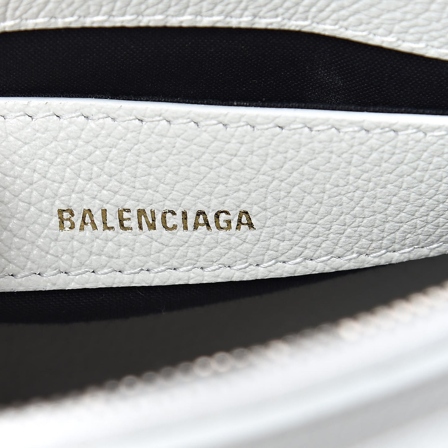 Grained Calfskin Logo XXS Ville Top Handle Bag White Fluo Pink