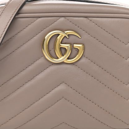 Gucci Calfskin Matelasse Mini GG Marmont Chain Shoulder Bag Porcelain Rose 8 of 14