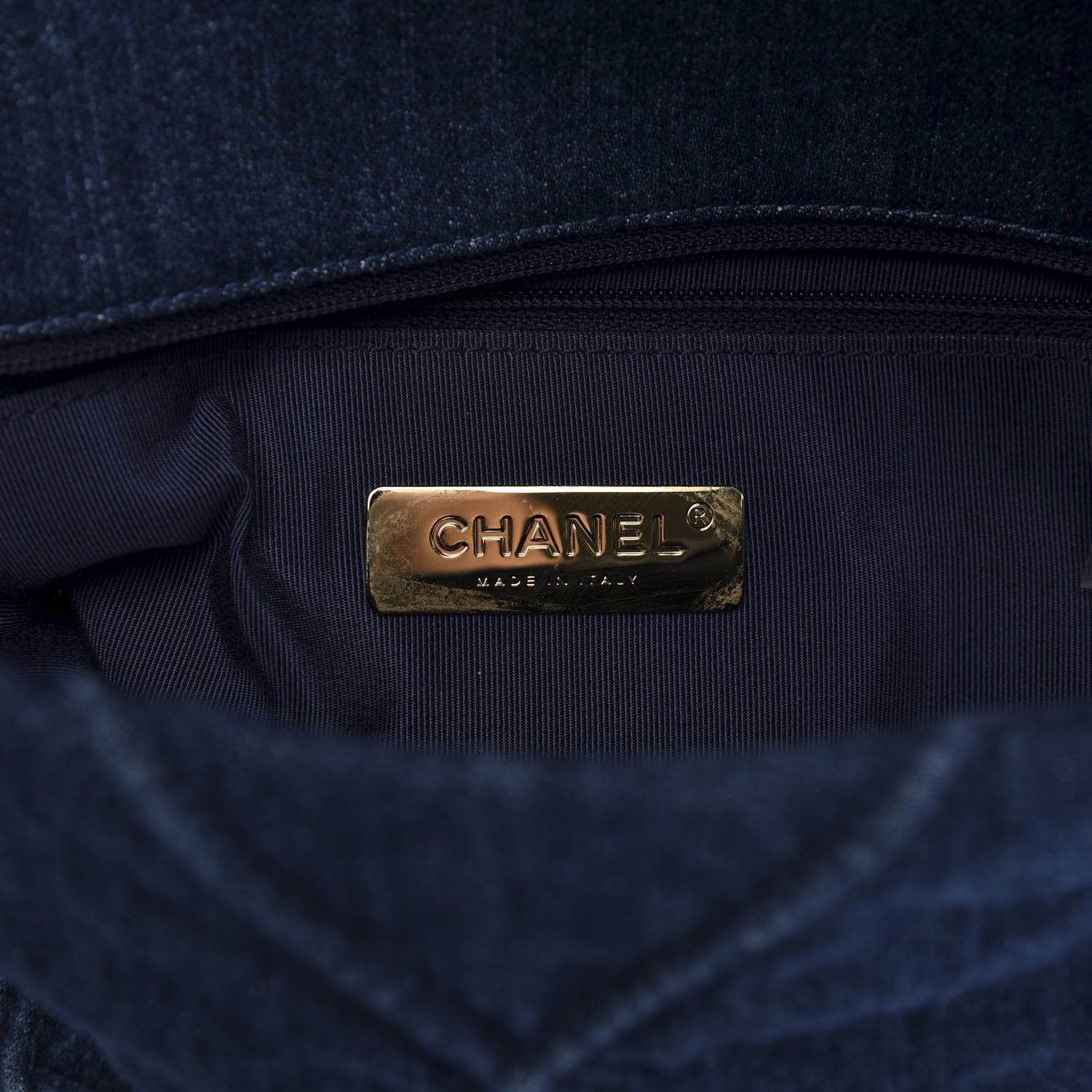 Chanel Denim Quilted Medium 19 Flap Blue 8 of 12