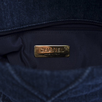Chanel Denim Quilted Medium 19 Flap Blue 8 of 12