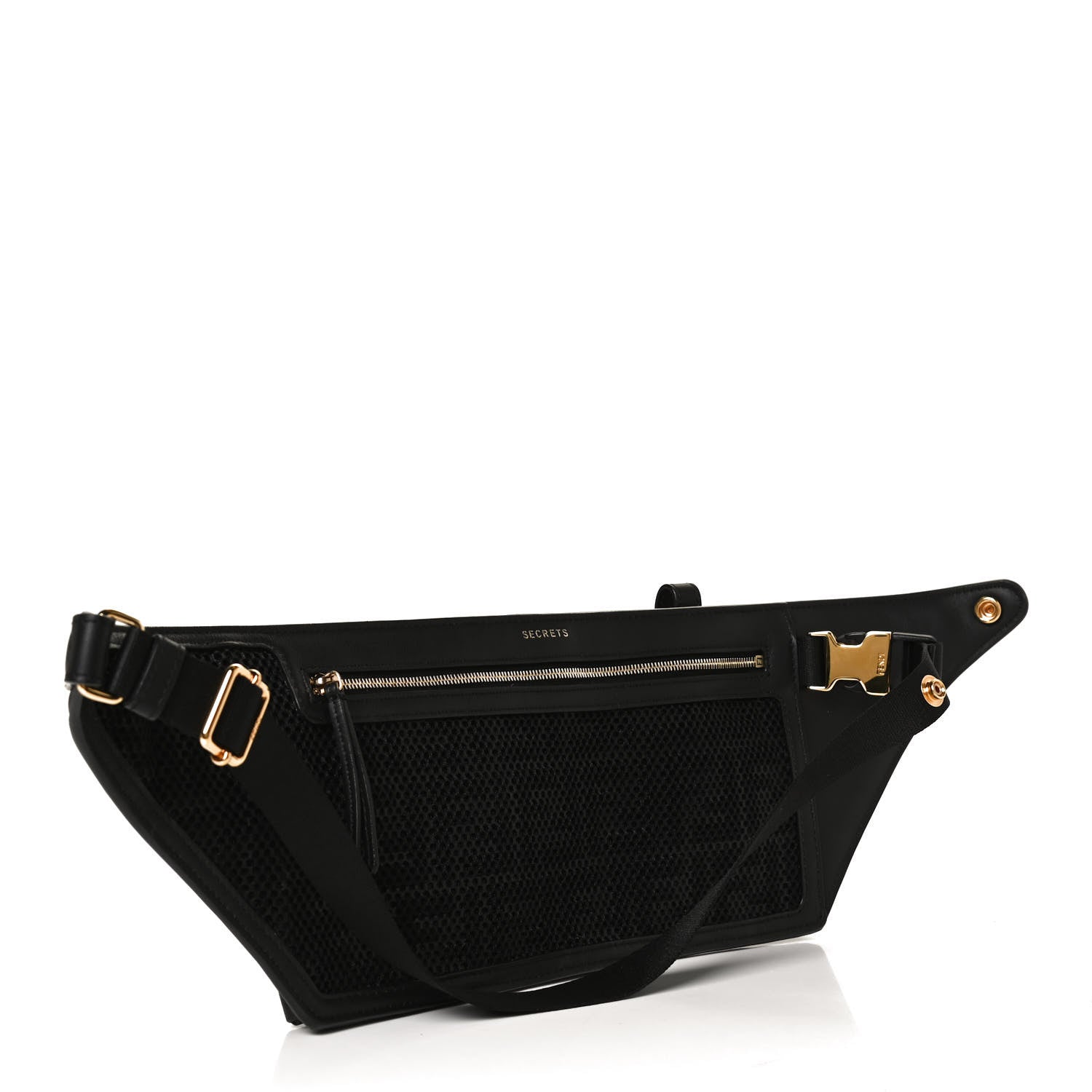 Fendi Vitello Grace Matte 3 Pocket Belt Pouch Black 2 of 10