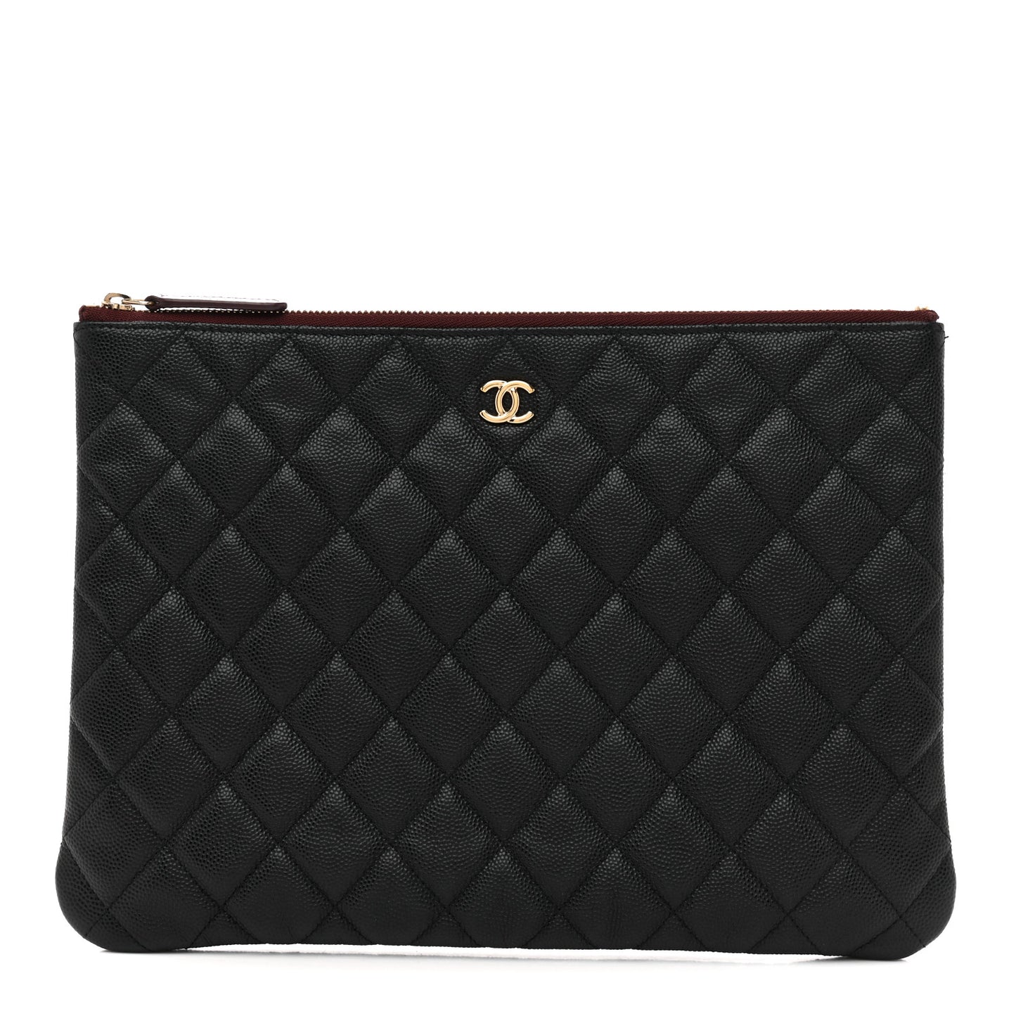 Caviar Quilted Medium Cosmetic Case Black