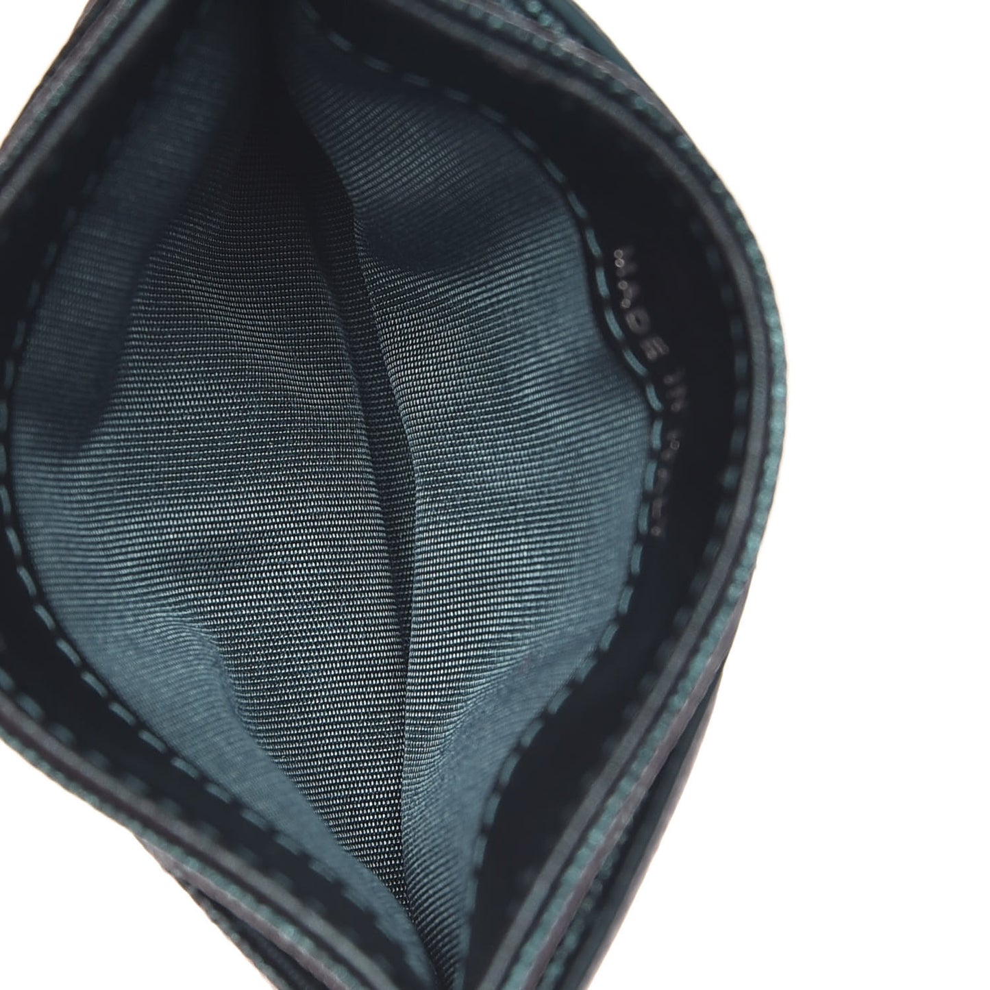 Iridescent Caviar Quilted Filigree Card Holder Dark Turquoise