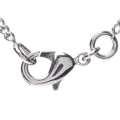 Chanel Crystal CC Pendant Necklace Silver 4 of 5