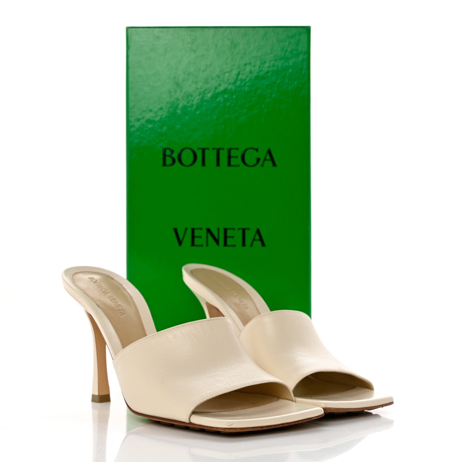 Bottega Veneta Lambskin Stretch Mule Sandals 38 Off White 8 of 8