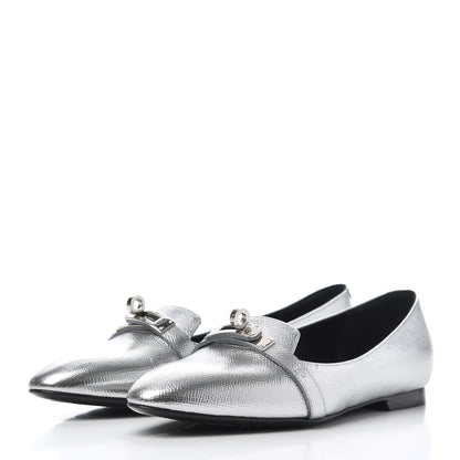 Hermes Epsom Pegase Ballerina Flats 36.5 Metalisse 3 of 13