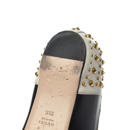 Gucci Calfskin Studded Lexi Ballerina Flats 39.5 Black 16 of 19