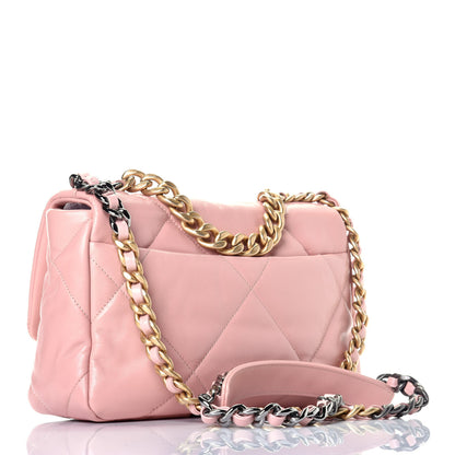 Chanel Lambskin Quilted Medium Chanel 19 Flap Light Pink 3 of 10