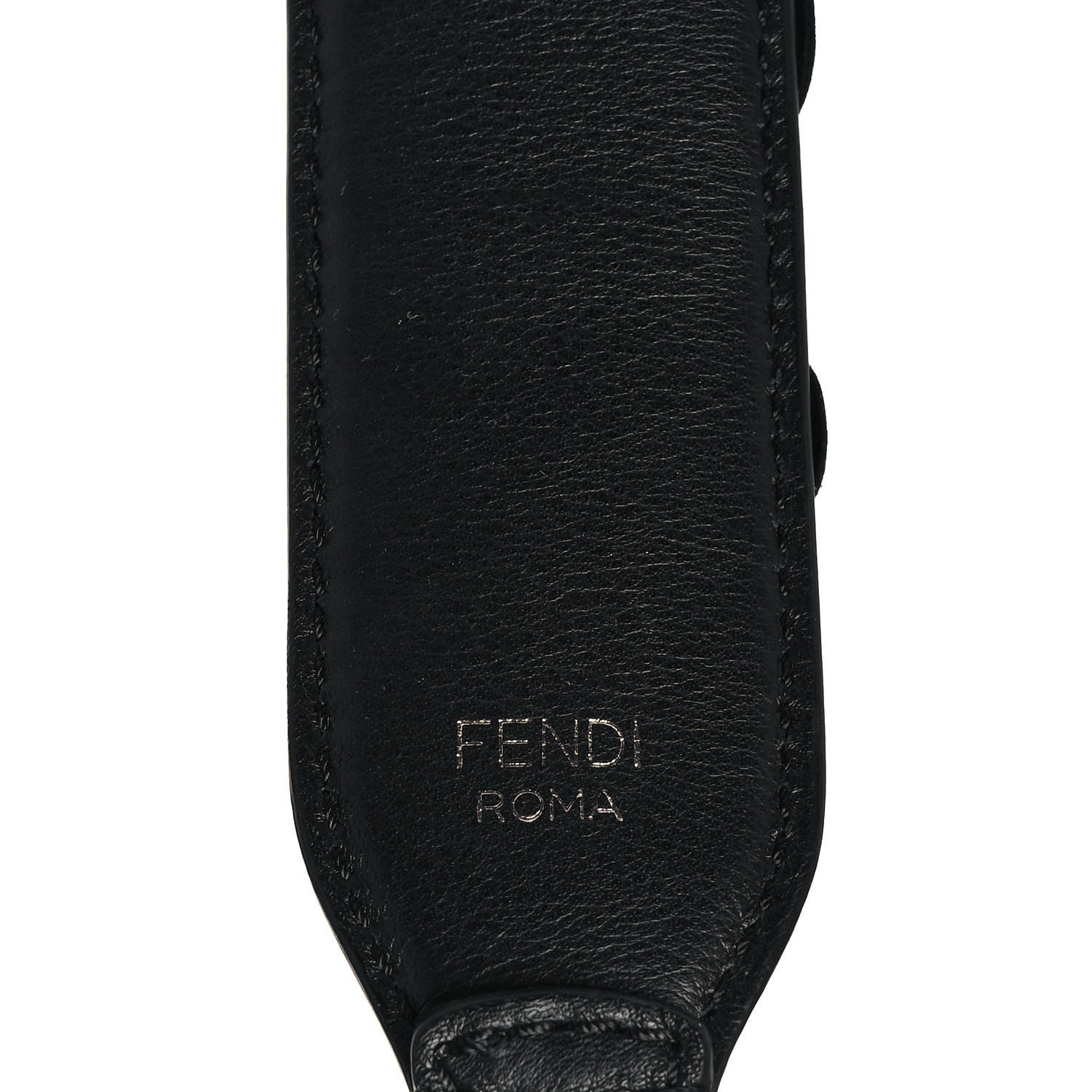 Fendi Vitello Dolce Nappa Patent Flowerland Studded Strap You Black 4 of 5